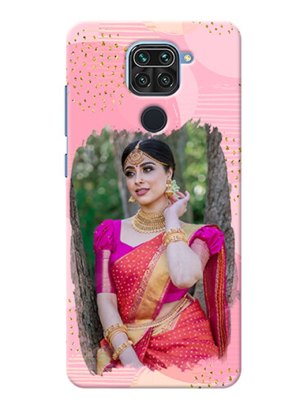 Custom Redmi Note 9 Phone Covers for Girls: Gold Glitter Splash Design