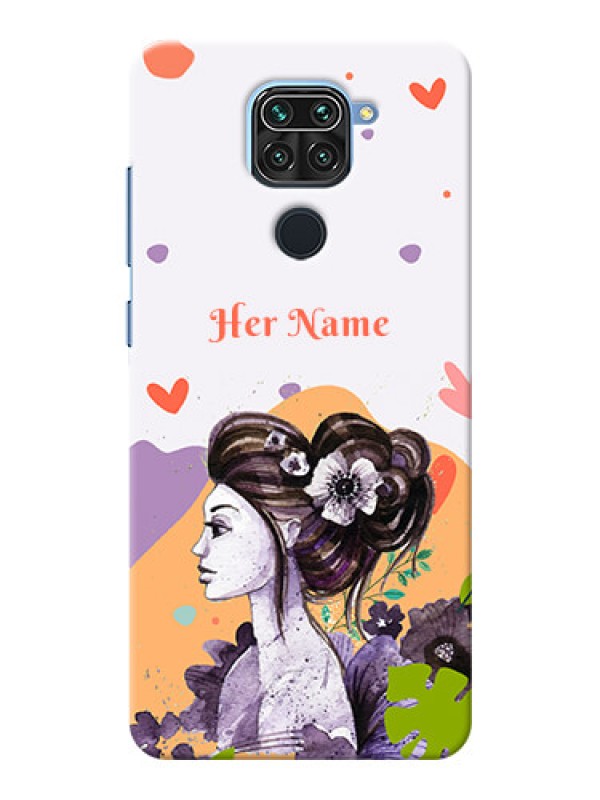 Custom Redmi Note 9 Custom Mobile Case with Woman And Nature Design
