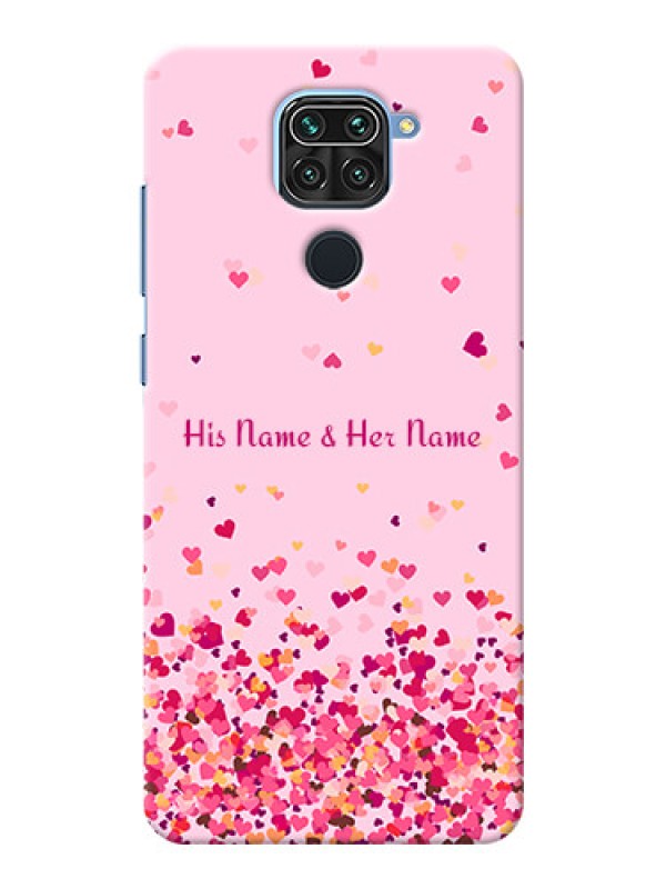 Custom Redmi Note 9 Phone Back Covers: Floating Hearts Design