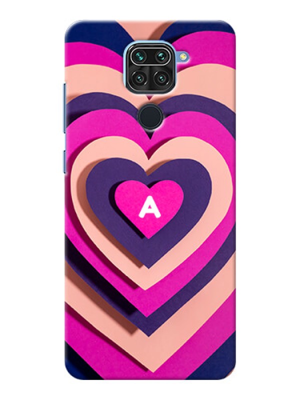 Custom Redmi Note 9 Custom Mobile Case with Cute Heart Pattern Design