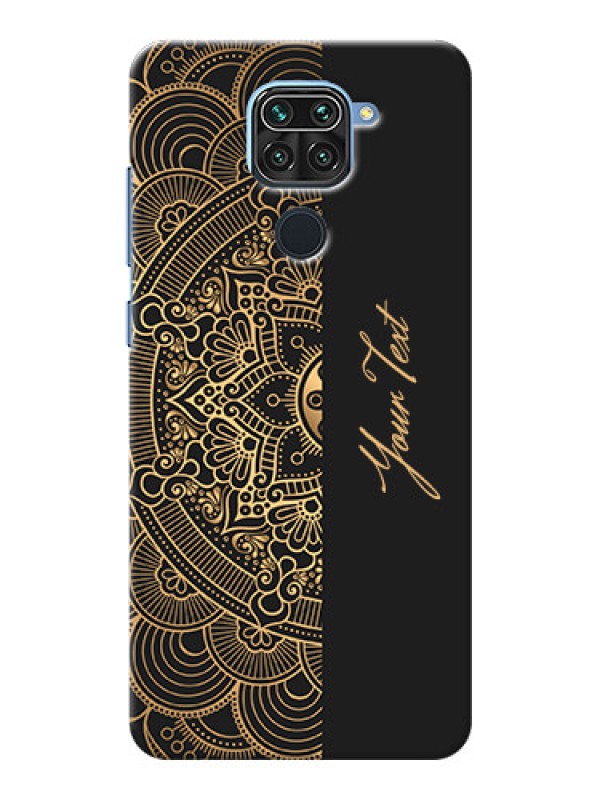 Custom Redmi Note 9 Back Covers: Mandala art with custom text Design