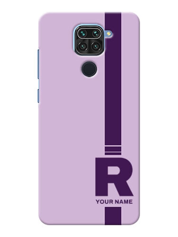 Custom Redmi Note 9 Custom Phone Covers: Simple dual tone stripe with name Design