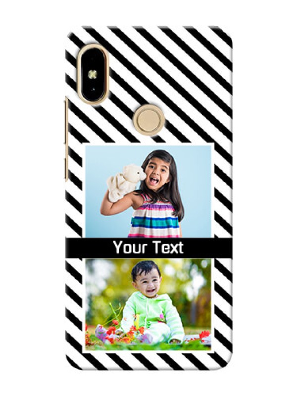 Custom Xiaomi Redmi S2 2 image holder with black and white stripes Design