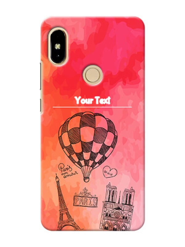 Custom Xiaomi Redmi S2 abstract painting with paris theme Design