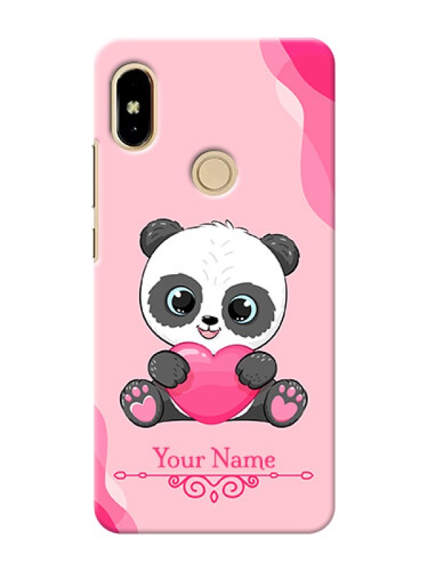 Custom Redmi S2 Mobile Back Covers: Cute Panda Design