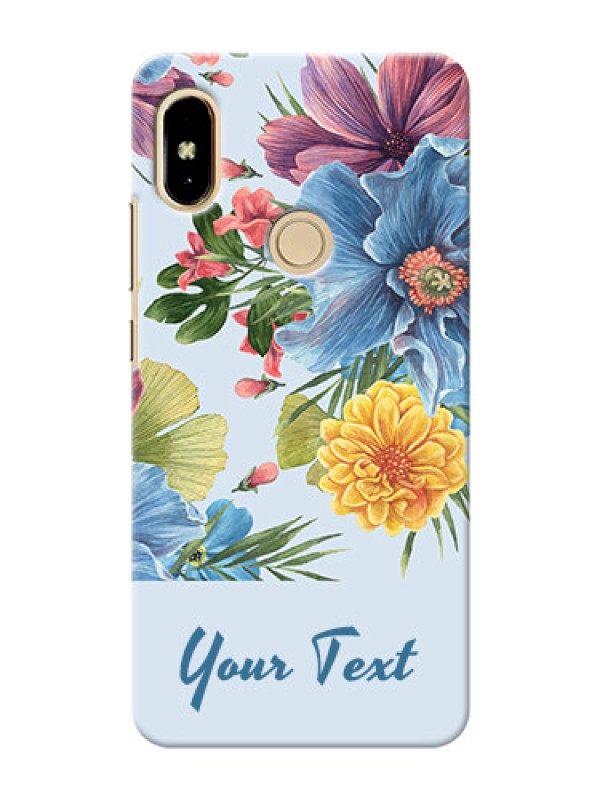 Custom Redmi S2 Custom Phone Cases: Stunning Watercolored Flowers Painting Design