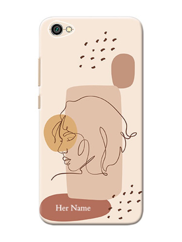 Custom Redmi Y1 Lite Custom Phone Covers: Calm Woman line art Design