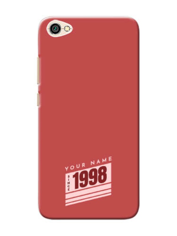 Custom Redmi Y1 Lite Phone Back Covers: Red custom year of birth Design