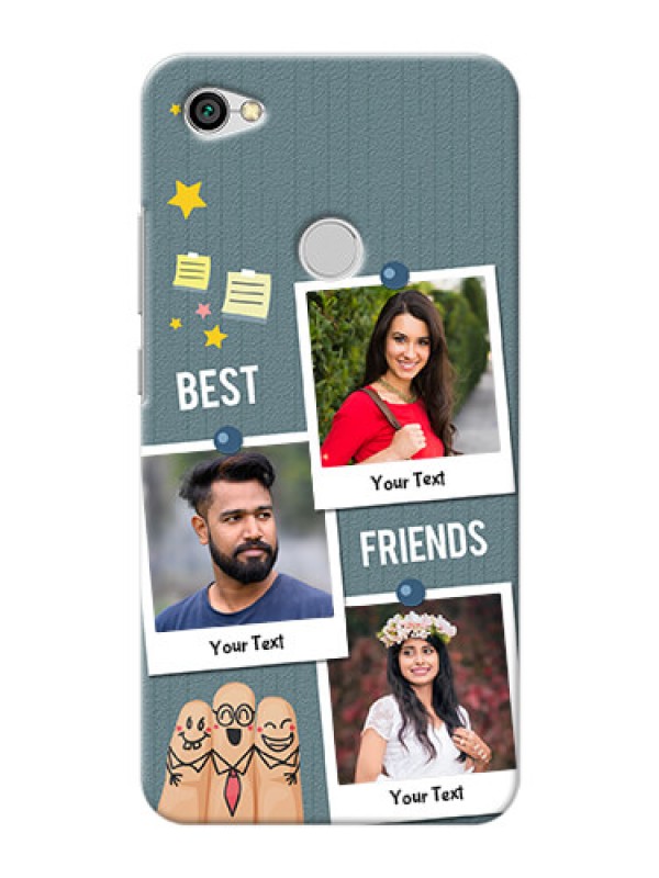 Custom Xiaomi Redmi Y1 3 image holder with sticky frames and friendship day wishes Design