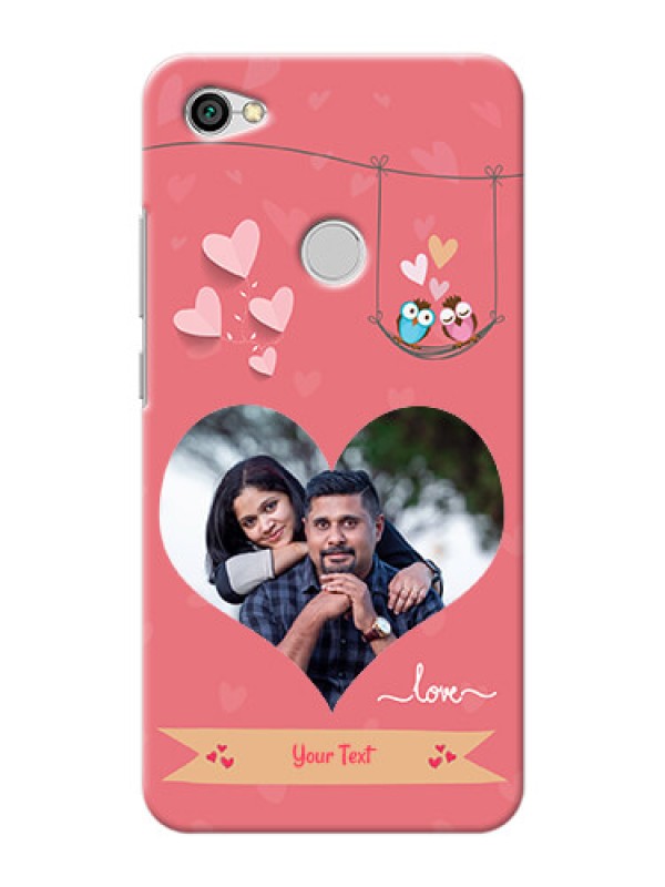 Custom Xiaomi Redmi Y1 heart frame with love birds Design