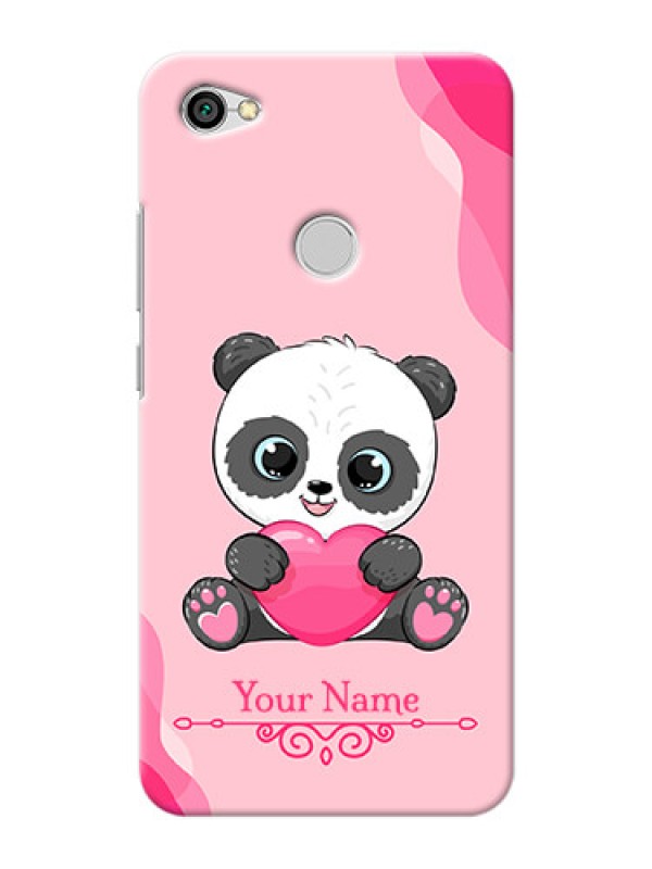 Custom Redmi Y1 Mobile Back Covers: Cute Panda Design