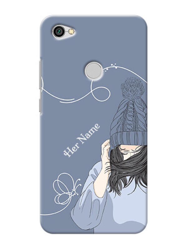 Custom Redmi Y1 Custom Mobile Case with Girl in winter outfit Design