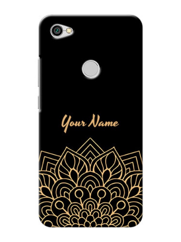 Custom Redmi Y1 Back Covers: Golden mandala Design