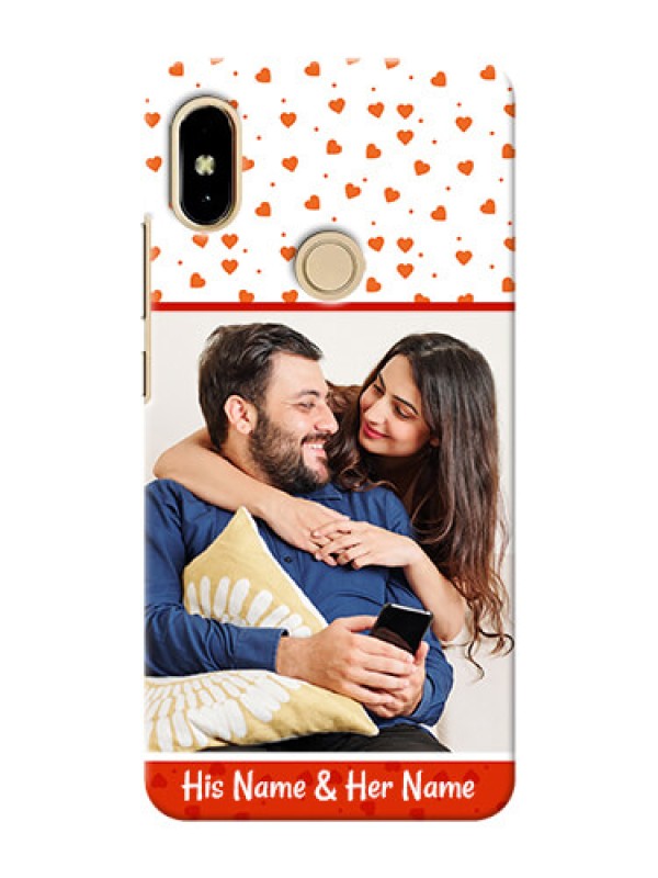 Custom Xiaomi Redmi Y2 Orange Love Symbol Mobile Cover Design