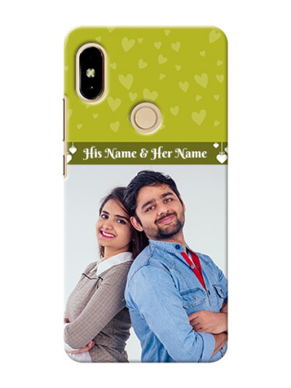 Custom Xiaomi Redmi Y2 you and me design with hanging hearts Design