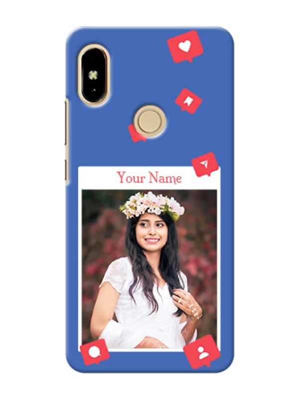 Custom Redmi Y2 Back Covers: Like Share And Comment Design