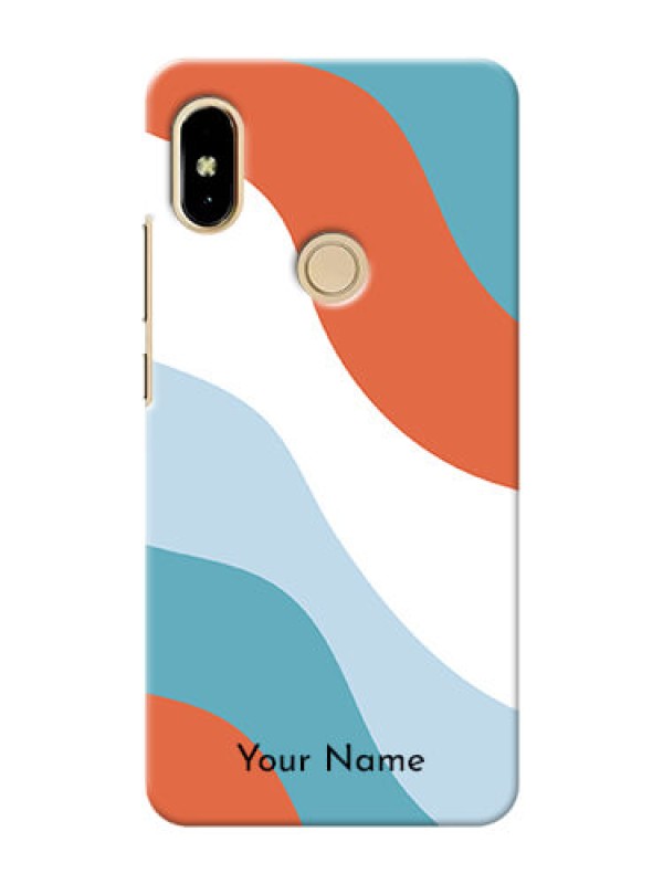 Custom Redmi Y2 Mobile Back Covers: coloured Waves Design
