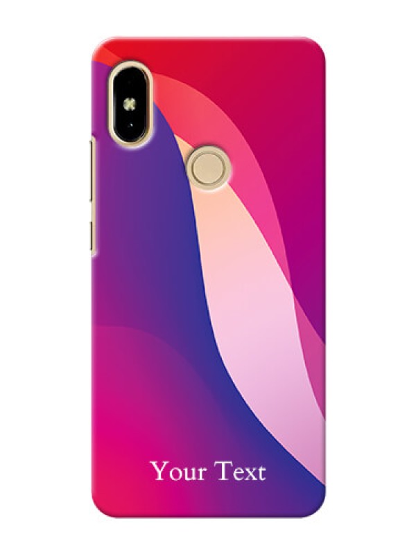 Custom Redmi Y2 Mobile Back Covers: Digital abstract Overlap Design