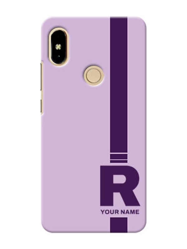 Custom Redmi Y2 Custom Phone Covers: Simple dual tone stripe with name Design