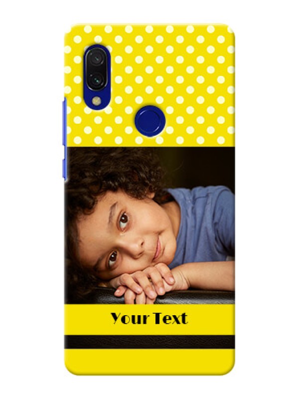 Custom Redmi Y3 Custom Mobile Covers: Bright Yellow Case Design