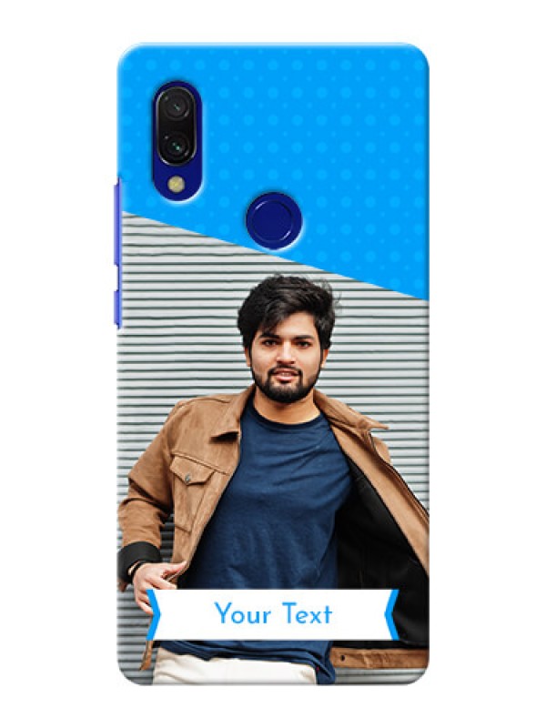 Custom Redmi Y3 Personalized Mobile Covers: Simple Blue Color Design