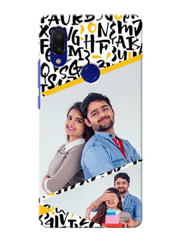 Custom Redmi Y3 Phone Back Covers: Letters Pattern Design