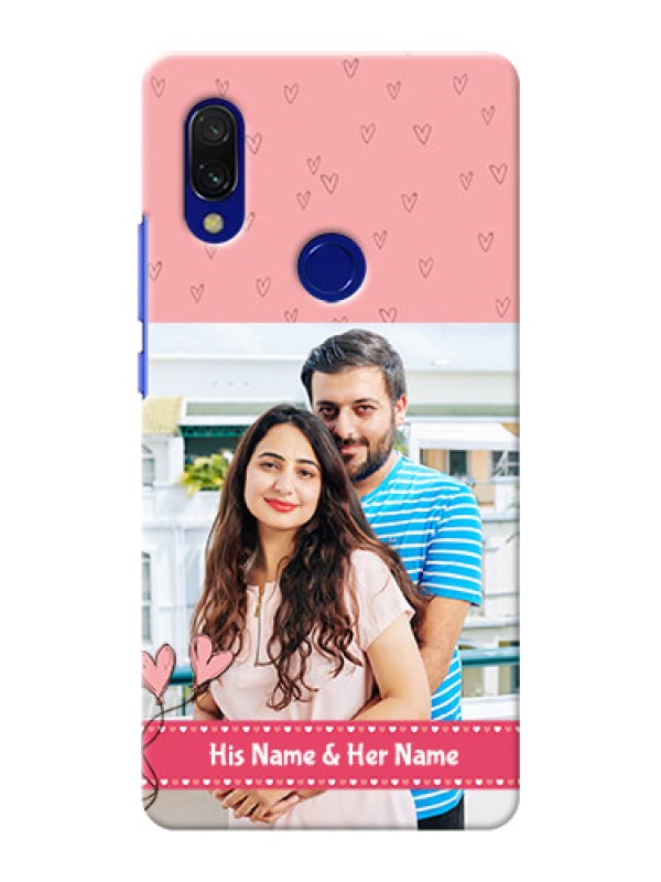 Custom Redmi Y3 phone back covers: Love Design Peach Color