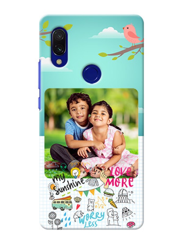 Custom Redmi Y3 phone cases online: Doodle love Design