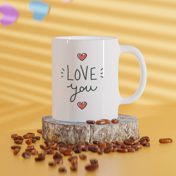 Custom Love You Design On Mug