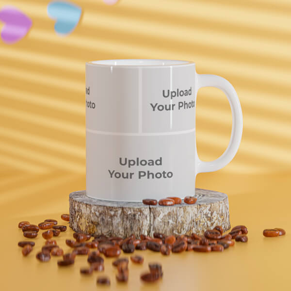 Custom 5 Pic Upload Design For Any Occasions & Event Design On Mug