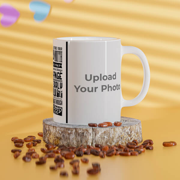Custom Open Your Mind Before Your Mouth Quote Design On Mug