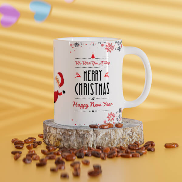 Custom We Wish You A Very Merry Christmas Design On Mug