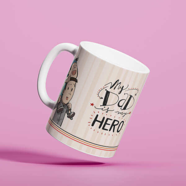 Custom My Dad Is My Hero Design On Mug