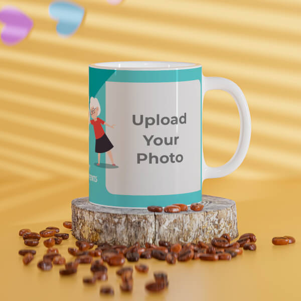 Custom Grandparents Day With 2 Pic Upload Design On Mug