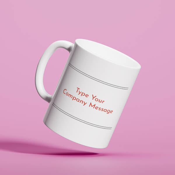 Custom Company Mug With Custom Message Design On Mug