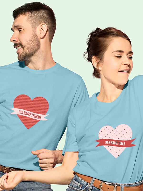 Custom His And Her Couples T Shirt