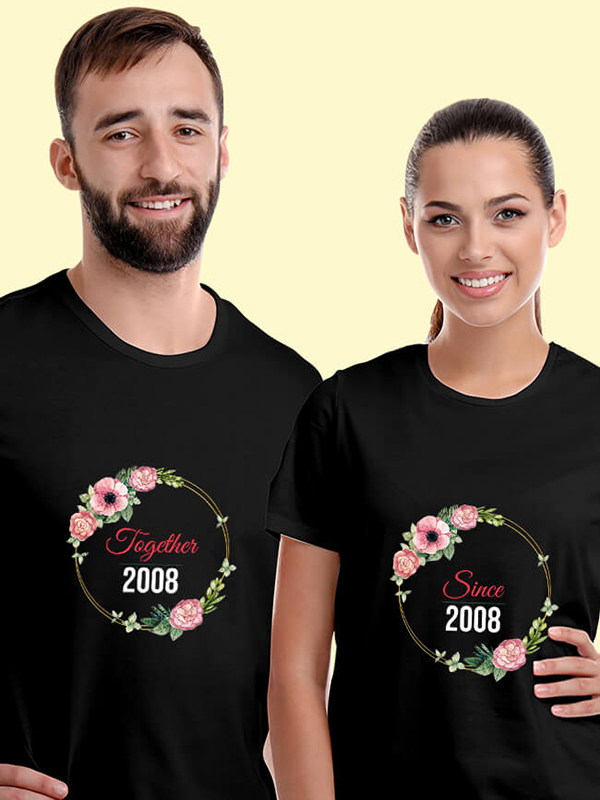 Custom Couples T Shirt Together Since