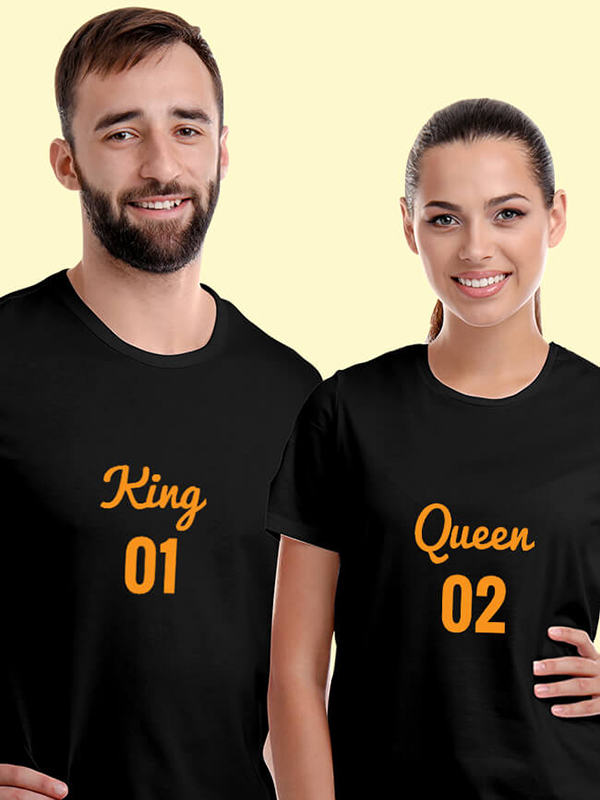 Custom Couples T Shirts King Queen