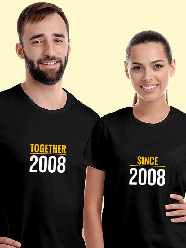 Custom Together Since Couples T Shirts