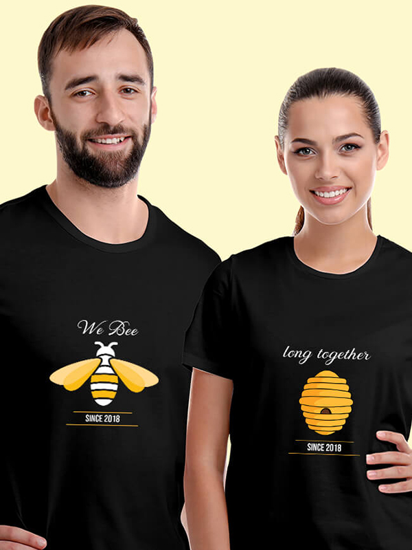 Custom We Bee Long Together Couples T Shirt