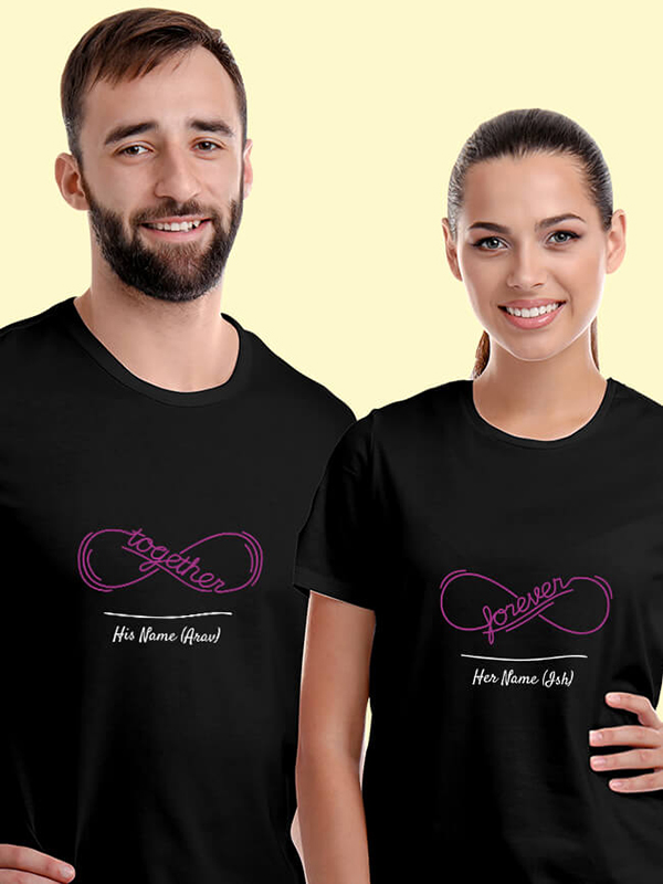 Custom Together Forever Honeymoon Couples T Shirt