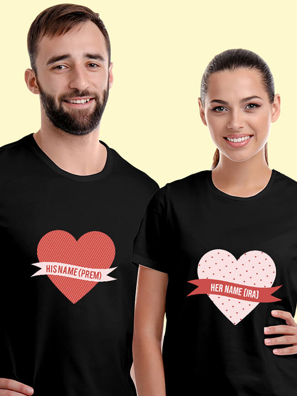 Custom His And Her Couples T Shirt