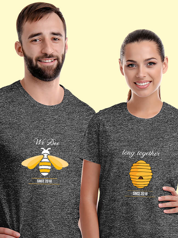 Custom We Bee Long Together Couples T Shirt