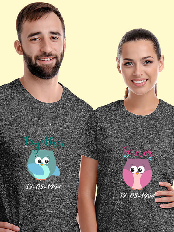 Custom Together Forever Couples T Shirt