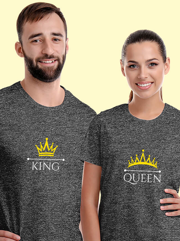 Custom King Queen Couple T Shirt