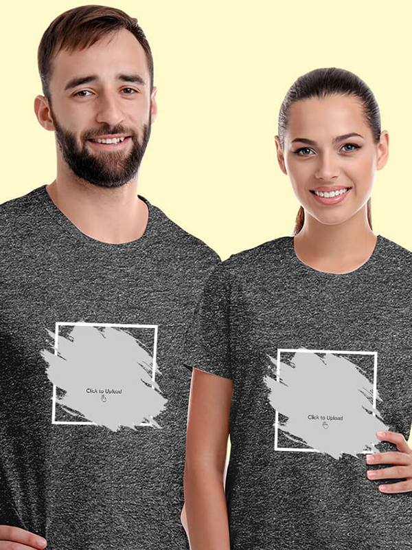 Custom Your Image with Abstract Theme On Couple T-shirts For Men & Women