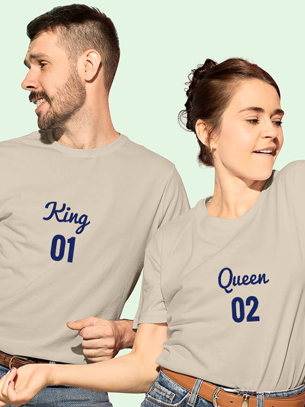 Custom Couples T Shirts King Queen