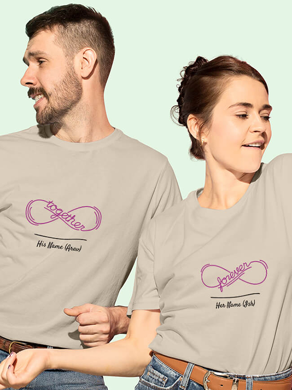 Custom Together Forever Honeymoon Couples T Shirt