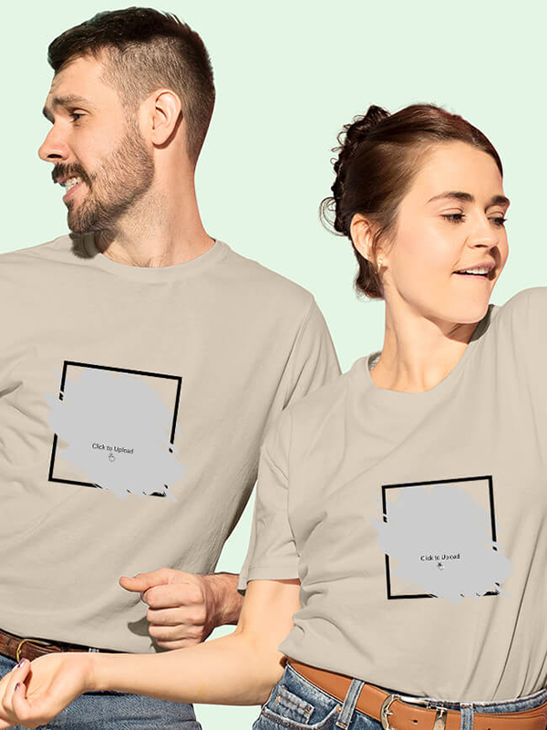 Custom Your Image with Abstract Theme On Couple T-shirts For Men & Women