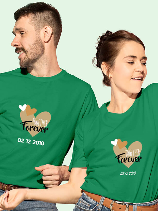 Custom Together Forever Couple T Shirts